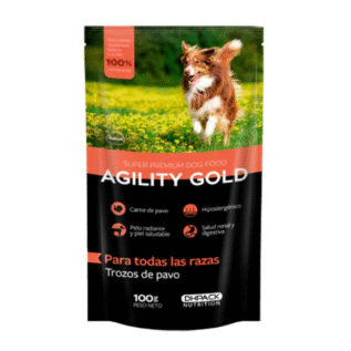 ALIMENTO HUMEDO AGILITY GOLD TROZOS DE CARNE DE PAVO